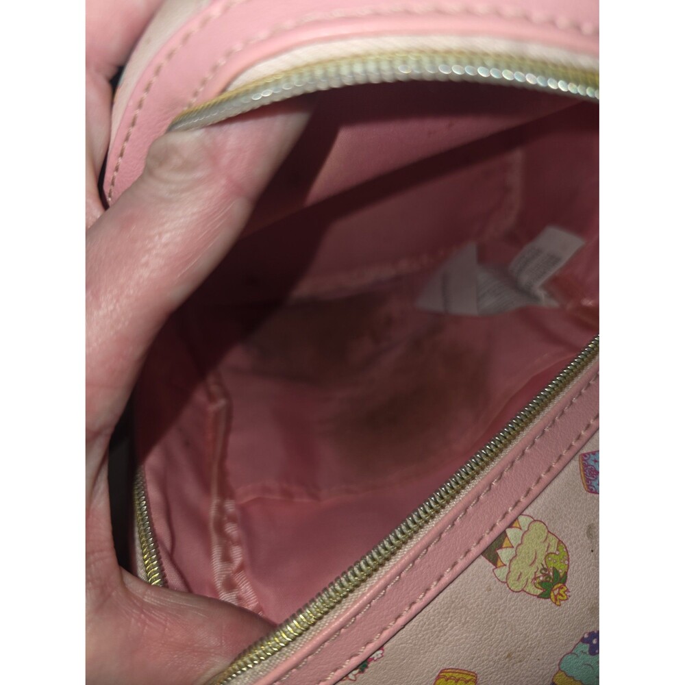 Disney Loungefly Pink Cupcake Ice Cream Mini Backpack bookbag bag tote - Picture 4 of 4